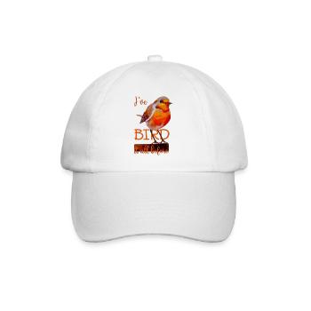 Robin cute bird Bird it all before - Baseball Cap - white/white - Front