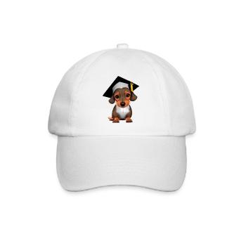 Bachelor's degree Dachshund dogs school-leaving certificate - Baseball Cap - white/white - Front
