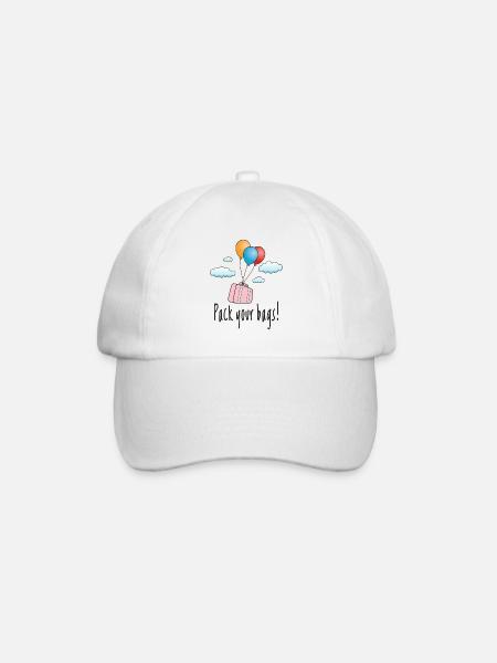 Pack your bags, off on vacation - Baseball Cap - white/white