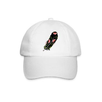 Feather - Baseball Cap - white/white - Front