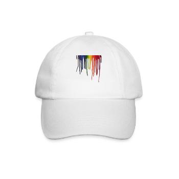 Faden Regenbogen - Baseballkappe - Weiß/Weiß - Vorne
