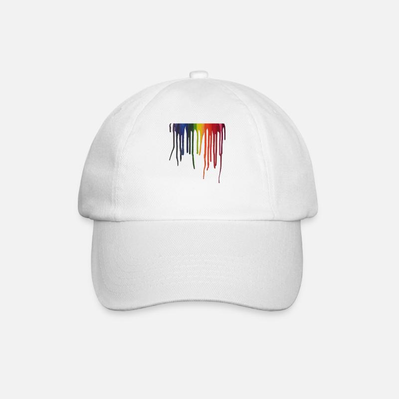arc en ciel fondu - Casquette classique - blanc/blanc