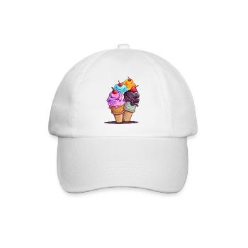 Les cornets de glace - Casquette classique - blanc/blanc - Devant