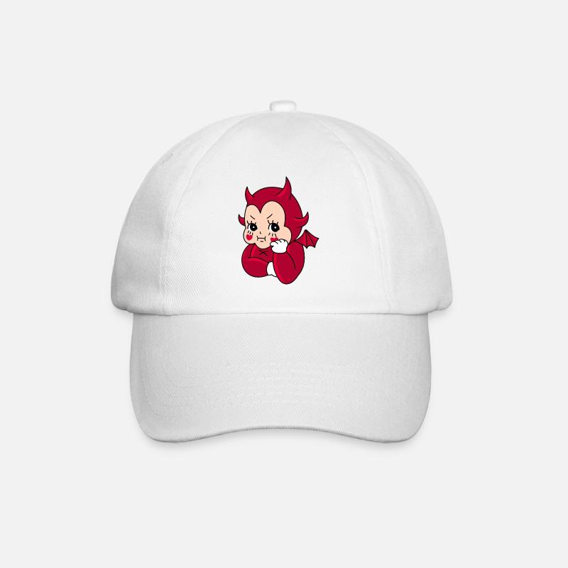 Teufel baby puppe - Baseballkappe - Weiß/Weiß