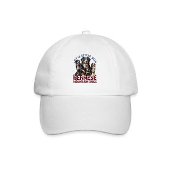 Berner Sennenhund - Baseballkappe - Weiß/Weiß - Vorne