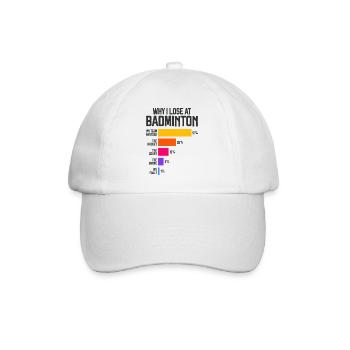 Pourquoi je perds au badminton - Casquette classique - blanc/blanc - Devant