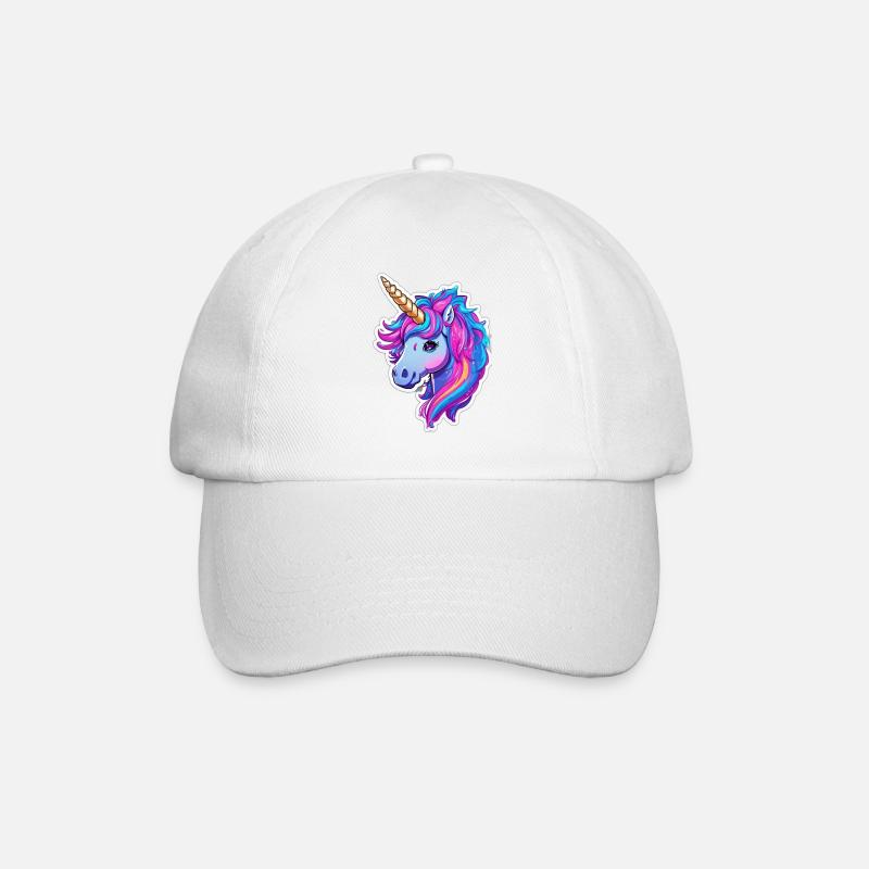 cute uncorn 2 - Baseballkappe - Weiß/Weiß