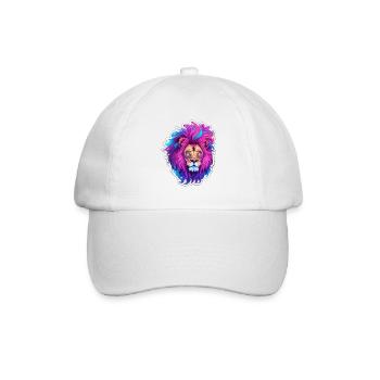colourful lion - Baseballkappe - Weiß/Weiß - Vorne