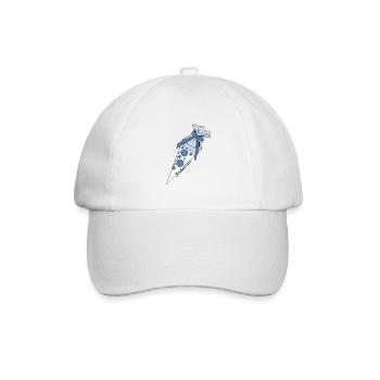 2023 Schulkind Schultüte blau Jungen - Baseballkappe - Weiß/Weiß - Vorne
