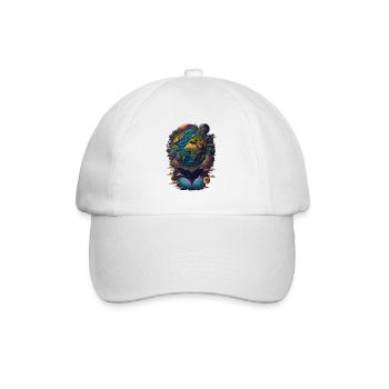 Planet Erde Welt Planeten Abstrakt - Baseballkappe - Weiß/Weiß - Vorne