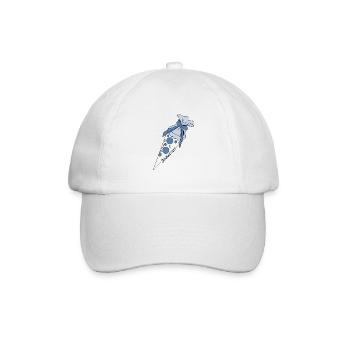 Schulkind 2024 Schultüte blau Einschulung - Baseballkappe - Weiß/Weiß - Vorne