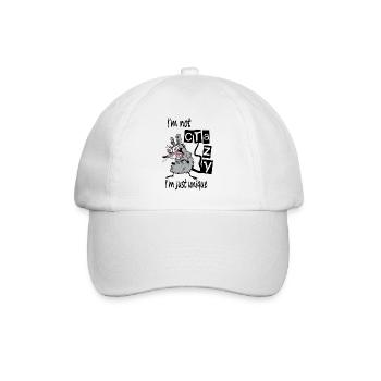 I'm not crazy I'm just unique, Weird Mouse - Baseball Cap - white/white - Front