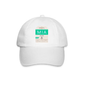 Flughafen Miami 1950 - Baseballkappe - Weiß/Weiß - Vorne