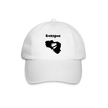 Bretagne coeur 2 - Casquette classique - blanc/blanc - Devant