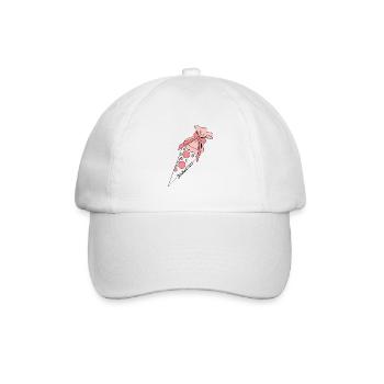 Schoolchild 2023 pink school cone - Baseball Cap - white/white - Front