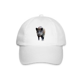 Wildschwein - Baseballkappe - Weiß/Weiß - Vorne