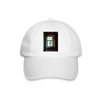 Urbex Photography | Colorful window with tree - Baseball Cap - white/white - Front