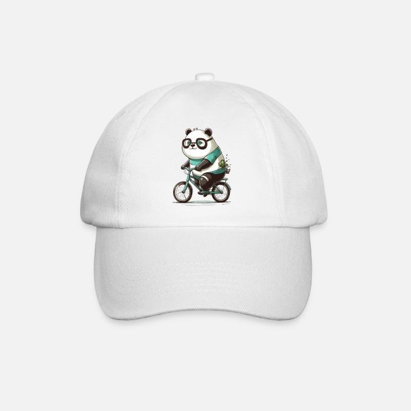 Panda-Radfahrer - Baseballkappe - Weiß/Weiß