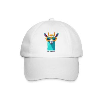 Retro Lama Revolt - Baseball Cap - white/white - Front