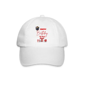 Joyeux anniversaire à vous - avec des cadeaux - Casquette classique - blanc/blanc - Devant