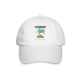 Platique Pas Dans Les Océans - Protége nos Océans - Casquette classique - blanc/blanc - Devant