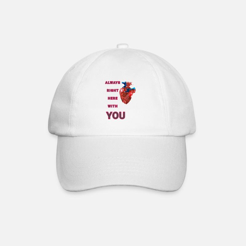 Anatomical heart design - Baseball Cap - white/white