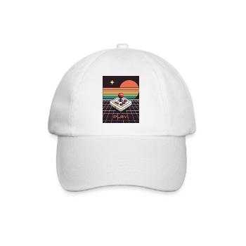 Gaming Retro Design - Play! - Baseball Cap - white/white - Front