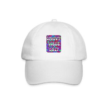 Groovy Vibes Only - Baseball Cap - white/white - Front