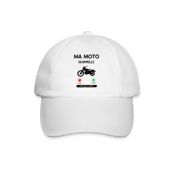 MA MOTO M'APPLLE FAUT QUE J'Y AILLE ! - Casquette classique - blanc/blanc - Devant