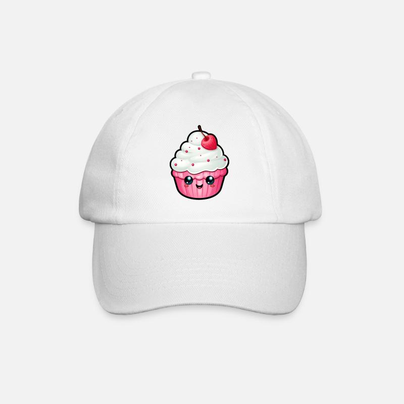Cupcake Kawaii - Baseball Cap - white/white