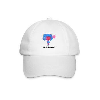 Chibi Fille Bleue Coeur - Casquette classique - blanc/blanc - Devant