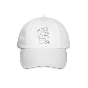 Klugscheisser 5 - Baseball Cap - white/white - Front