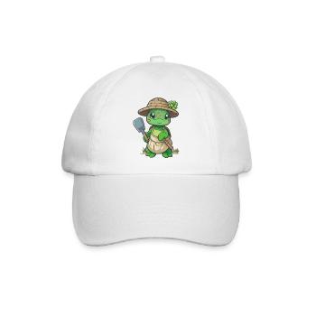 Schildkröten-Garten - Baseballkappe - Weiß/Weiß - Vorne