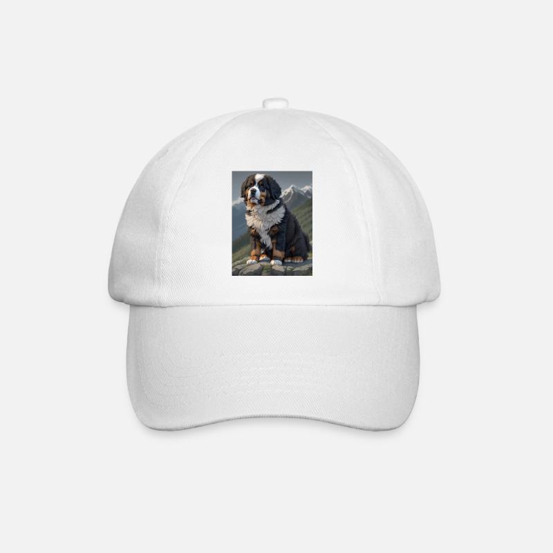 Bernese Mountain Dog - Baseball Cap - white/white