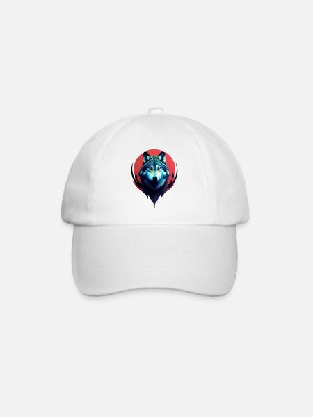 Wolf - Baseballkappe - Weiß/Weiß