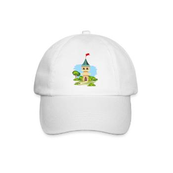 Château caricatural - Casquette classique - blanc/blanc - Devant