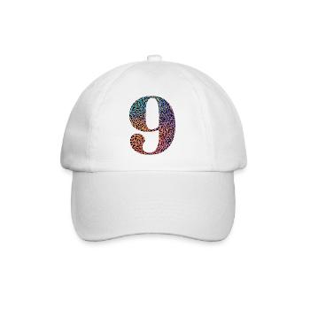 9. Geburtstag Leopard - Baseballkappe - Weiß/Weiß - Vorne