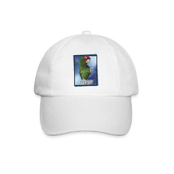 Rothaariger Papagei - Baseballkappe - Weiß/Weiß - Vorne
