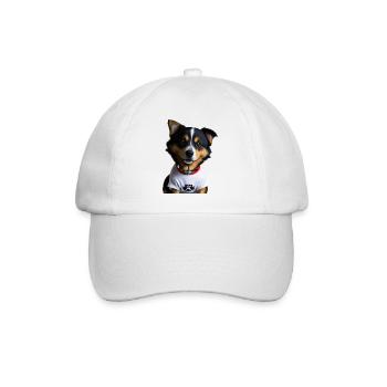 Chien mignon - Casquette classique - blanc/blanc - Devant
