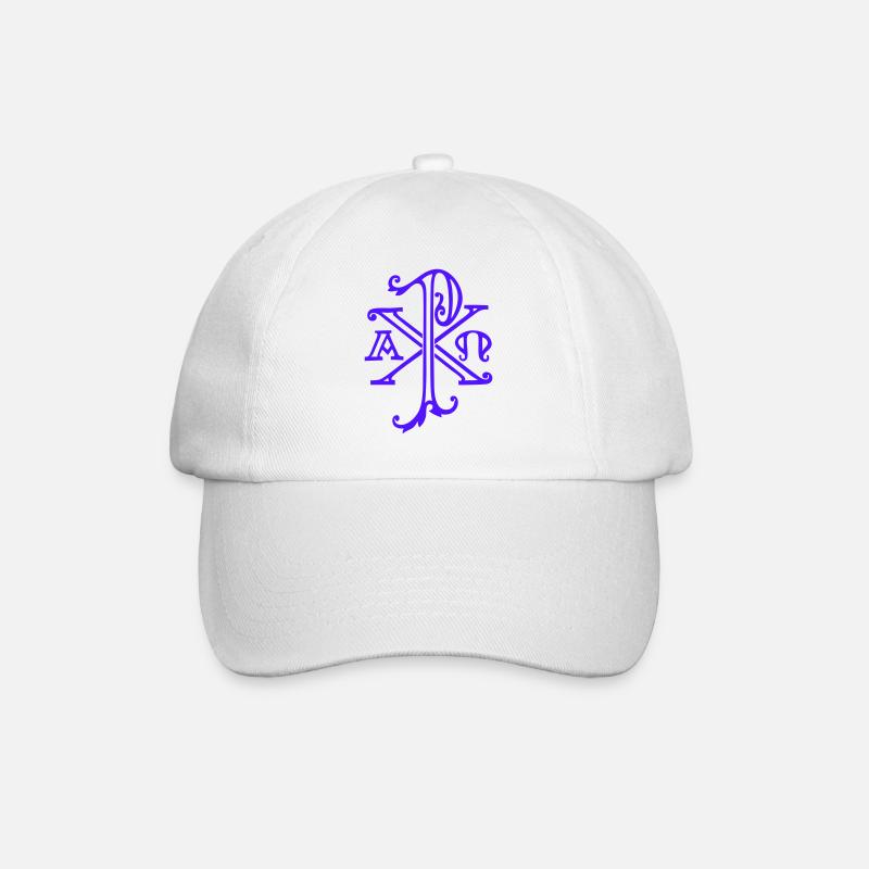 Christ Monogram - Baseball Cap - white/white