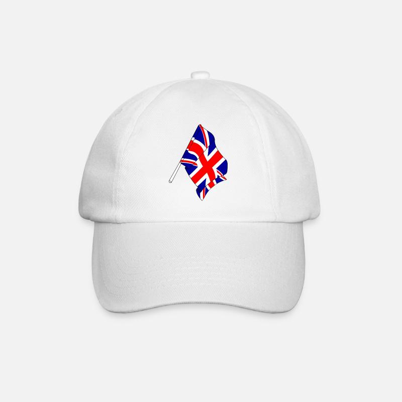 Flagge Großbritannien - Baseballkappe - Weiß/Weiß