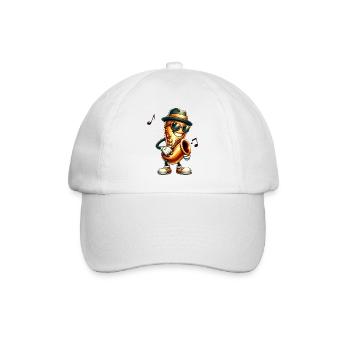 Jazz It ! 🎷 Saxophone cool avec chapeau et abat-jour - Casquette classique - blanc/blanc - Devant