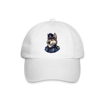Police Wolf - Baseball Cap - white/white - Front