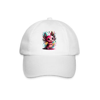 Axolotl Coloré - Axolotl Amphibien - Amphibien Coloré - Casquette classique - blanc/blanc - Devant