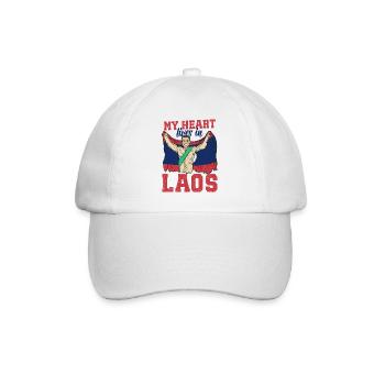Laos Laote Pride garçon drapeau je cadeau - Casquette classique - blanc/blanc - Devant