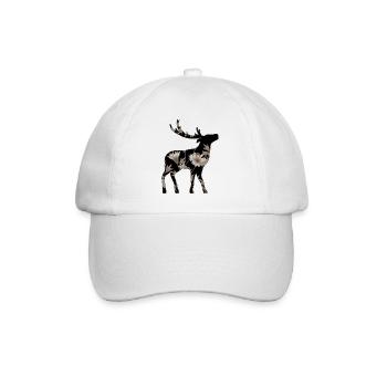 Hirsch - Baseballkappe - Weiß/Weiß - Vorne