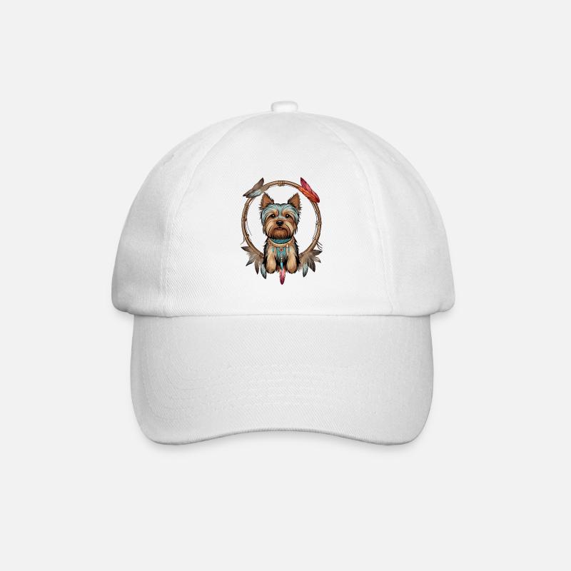 Yorkshire Terrier Traumfänger - Baseballkappe - Weiß/Weiß