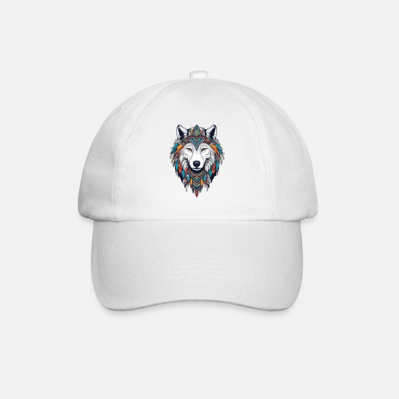 Arktischer Wolf - Baseballkappe - Weiß/Weiß