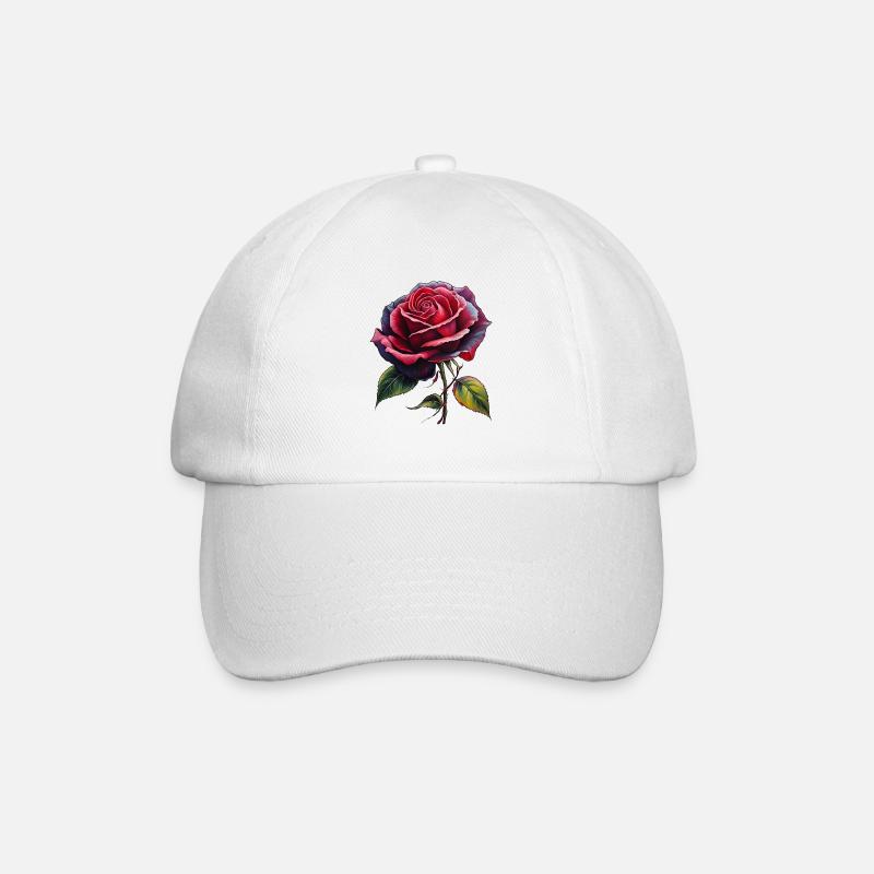 Une rose éternelle - Casquette classique - blanc/blanc