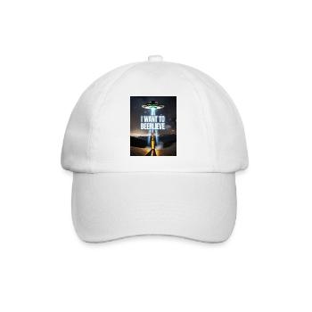 jeu de mots sur la bière d’enlèvement extraterrestre Je veux beerlieve - Casquette classique - blanc/blanc - Devant